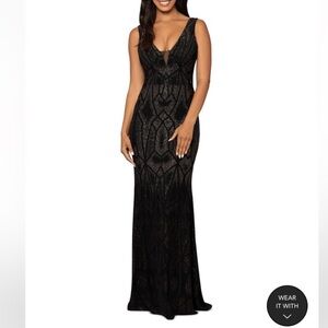 Glitter Ombré Gown         dress